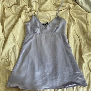 Motel Rocks Y2K Lavender/Purple Silk Slip Mini Dress